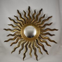 French Hollywood regency Giltwood Sunburst Mirror - SOLD